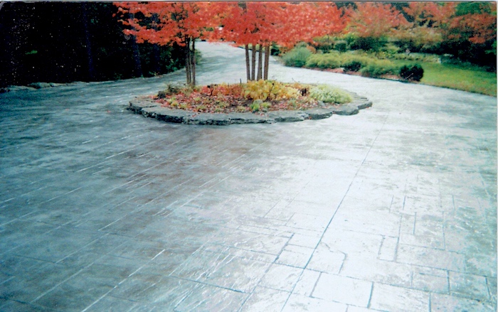 Beautiful driveway stamped pattern concrete